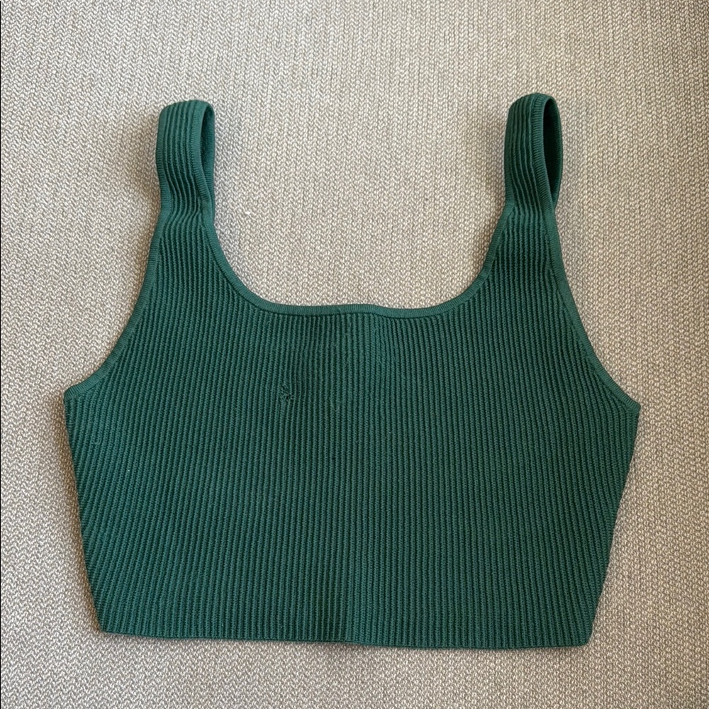 Babaton Aritzia Cropped Sculpt Knit Ribbed Tank